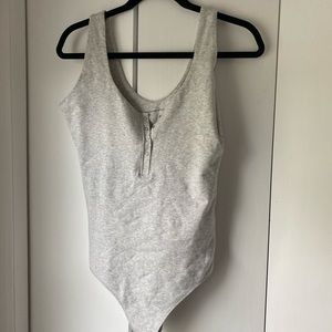 Large Abercrombie & Fitch grey tank bodysuit